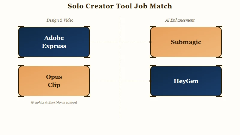 AI tool to job match decision matrix for solo creators