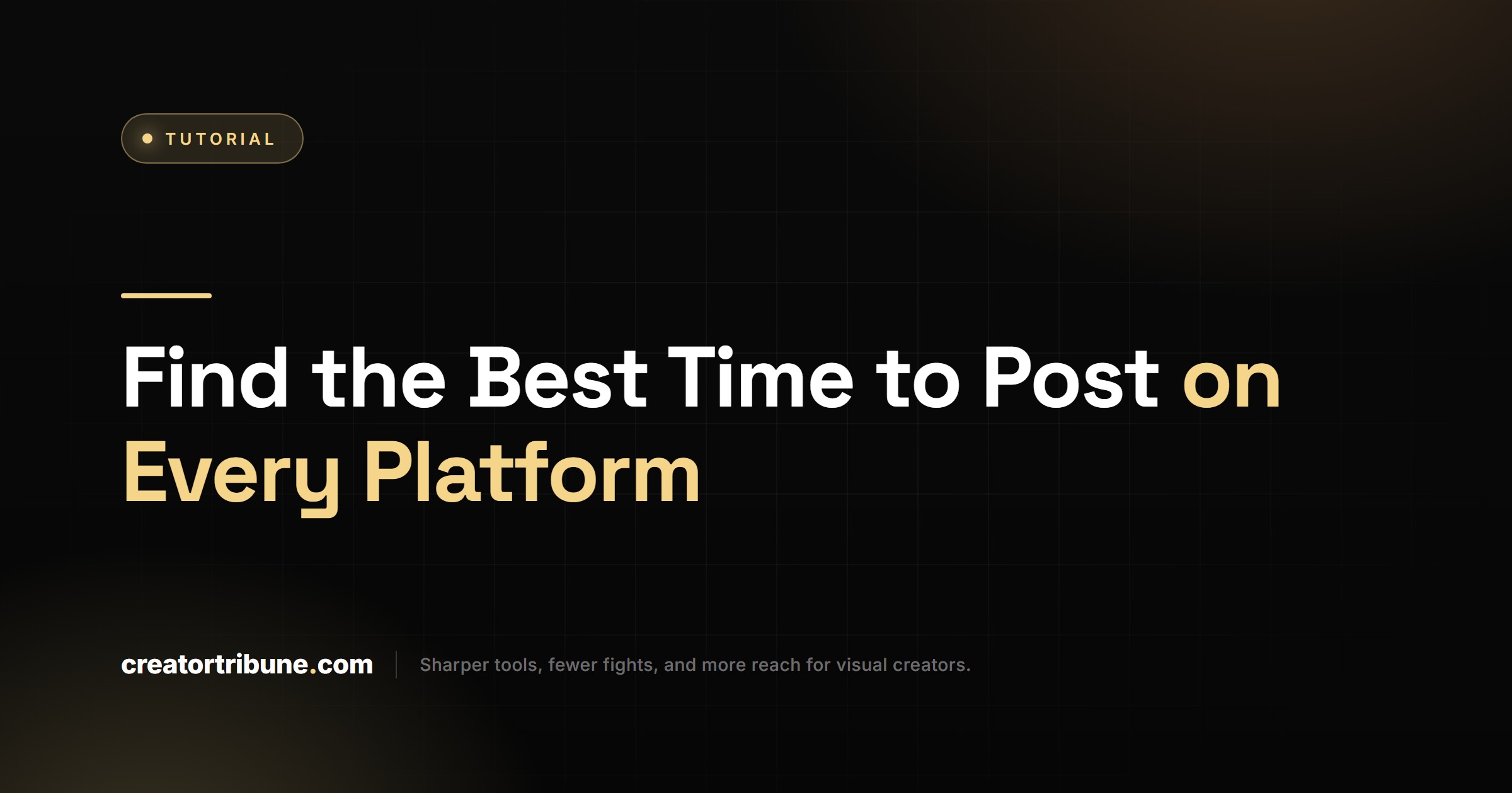 Find the Best Time to Post on Every Platform