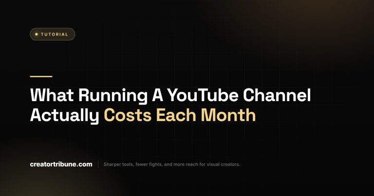 What Running A YouTube Channel Actually Costs Each Month