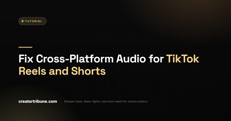 Fix Cross-Platform Audio for TikTok Reels and Shorts