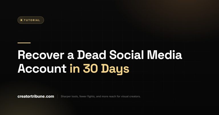 Recover a Dead Social Media Account in 30 Days