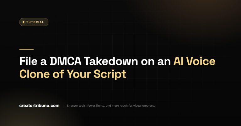 File a DMCA Takedown on an AI Voice Clone of Your Script