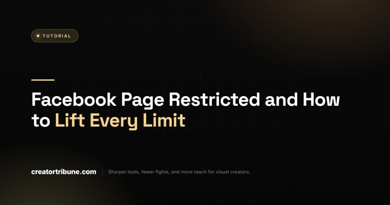 Facebook Page Restricted and How to Lift Every Limit