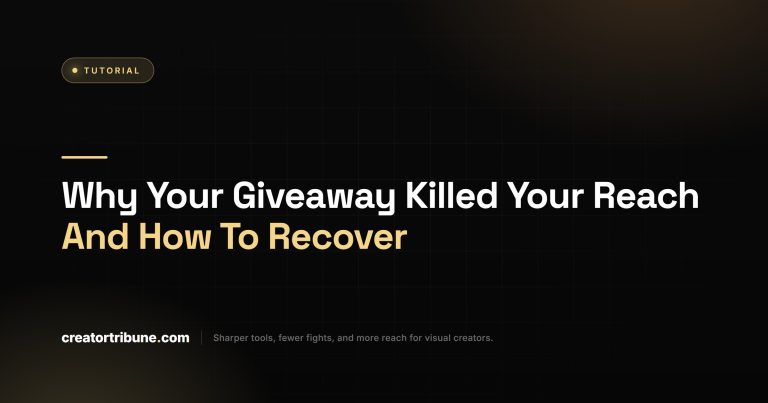 Why Your Giveaway Killed Your Reach And How To Recover