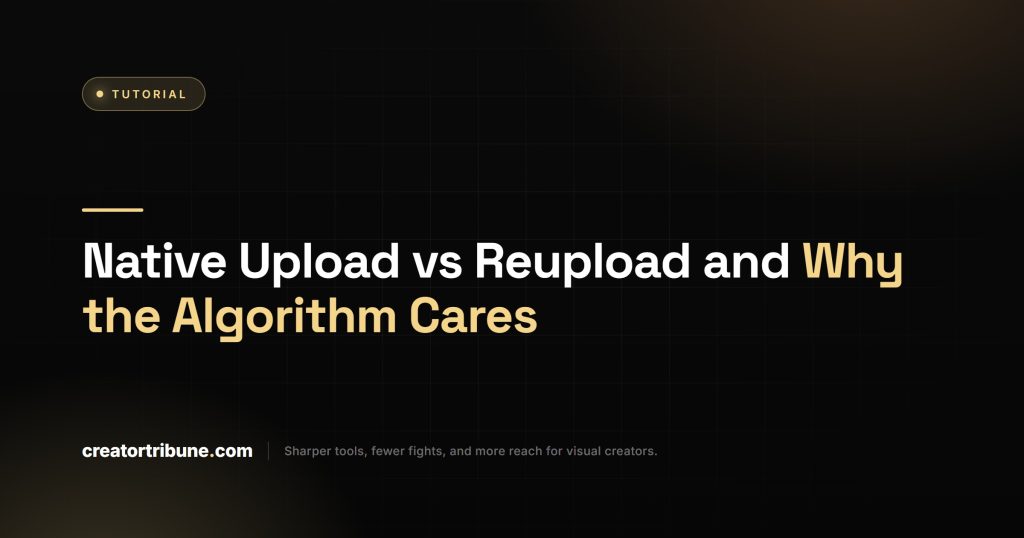 Native Upload vs Reupload and Why the Algorithm Cares