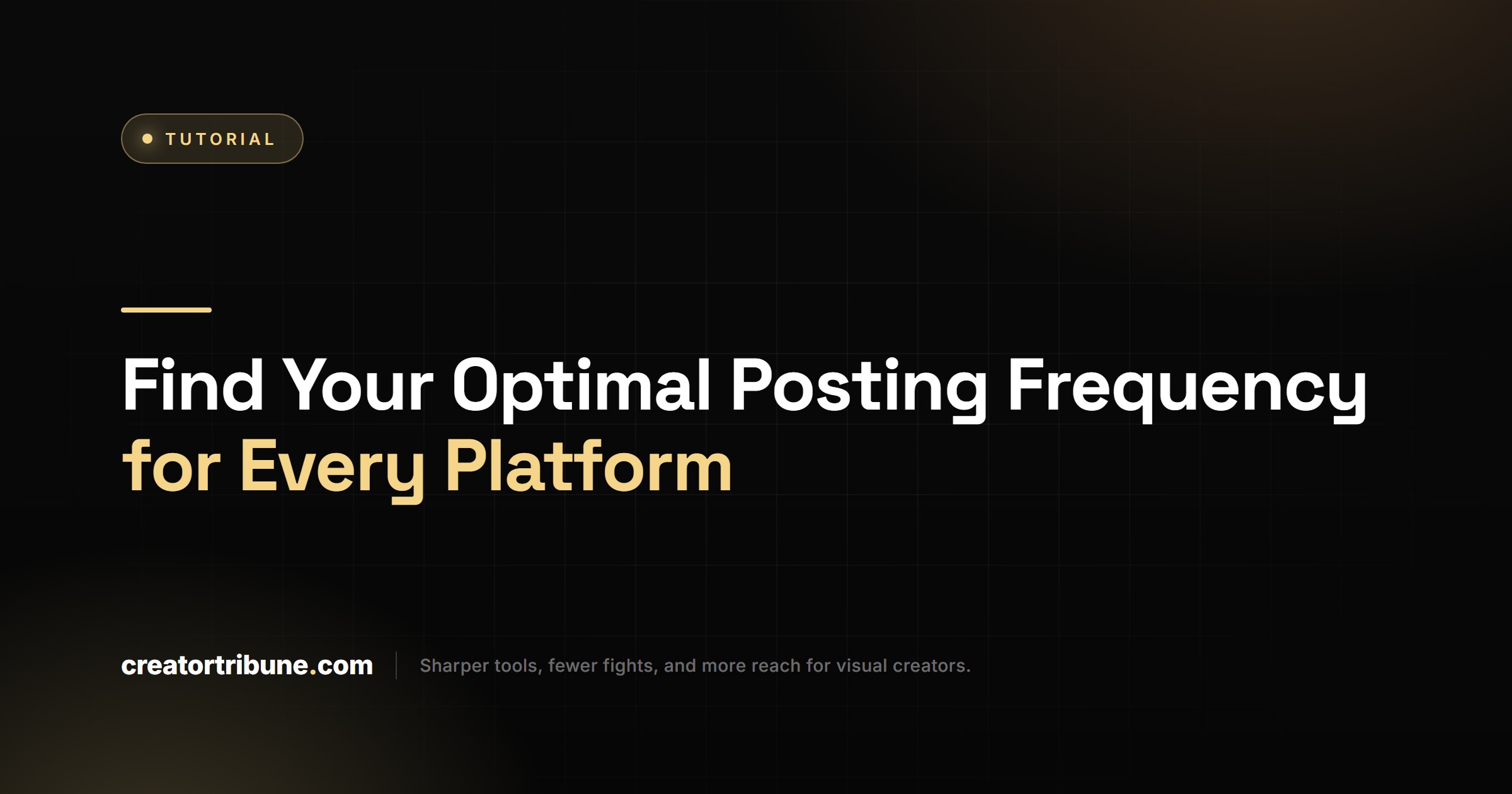 Find Your Optimal Posting Frequency for Every Platform