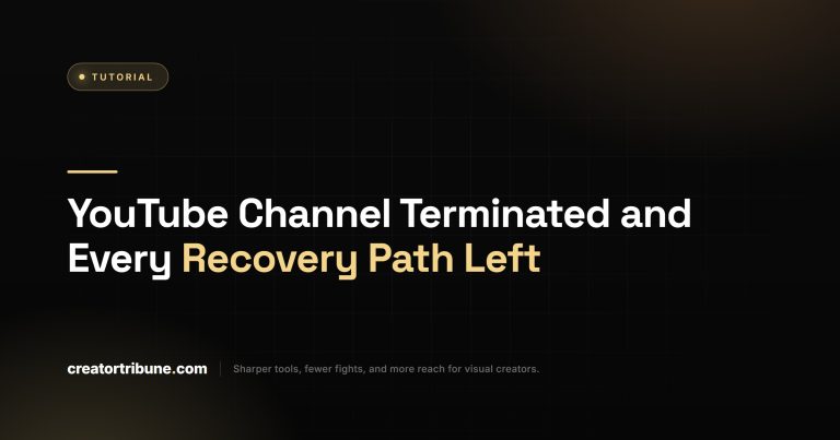 YouTube Channel Terminated and Every Recovery Path Left
