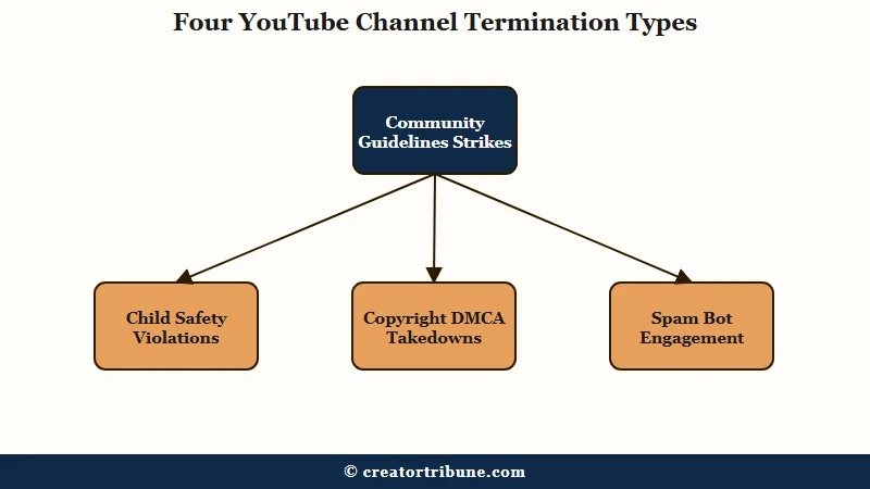 Four types of YouTube channel termination explained