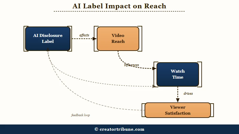 AI label impact on reach and monetization