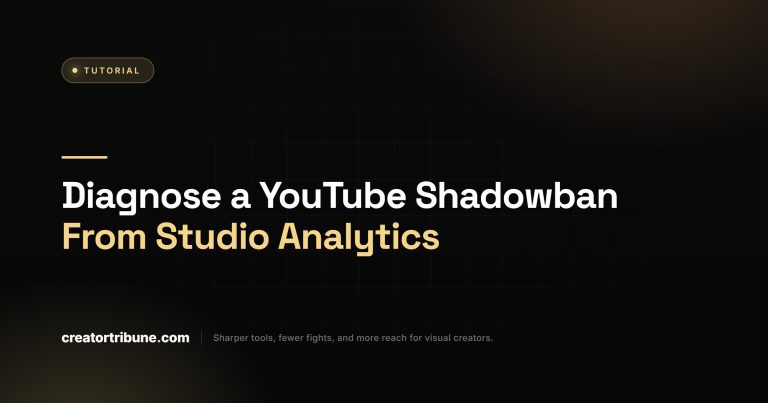 Diagnose a YouTube Shadowban From Studio Analytics