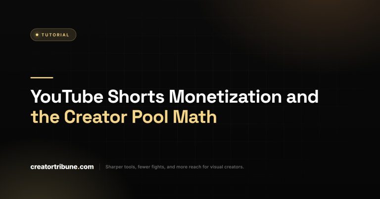 YouTube Shorts Monetization and the Creator Pool Math