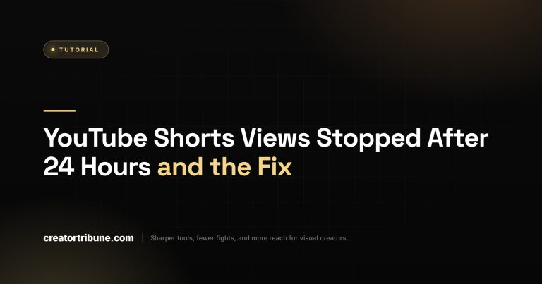 YouTube Shorts Views Stopped After 24 Hours and the Fix