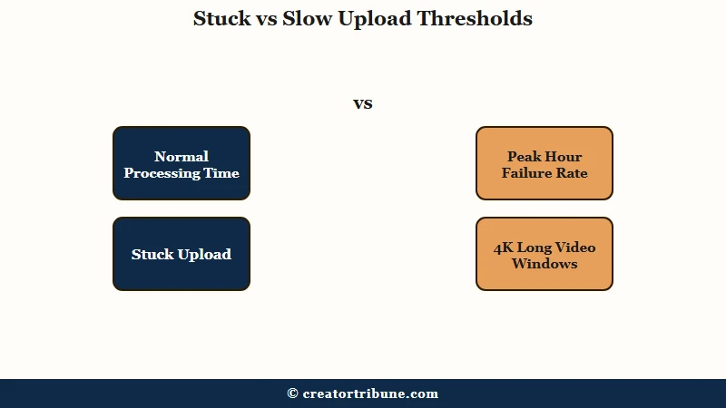 Stuck versus slow YouTube upload thresholds