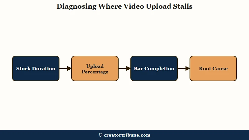 YouTube stuck upload three question diagnostic