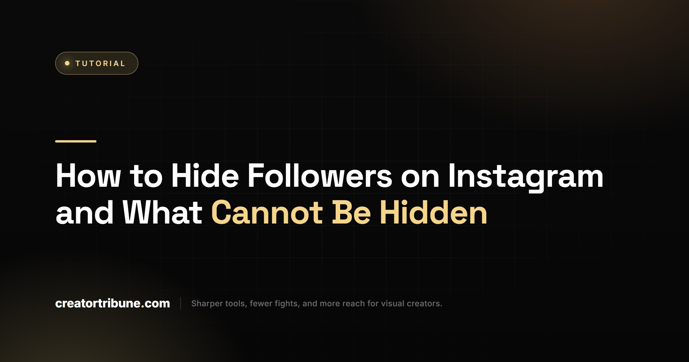 How to Hide Followers on Instagram and What Cannot Be Hidden