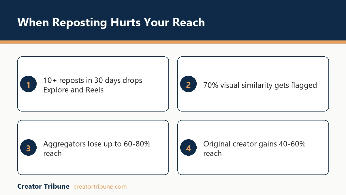How reposting too often hurts Instagram reach
