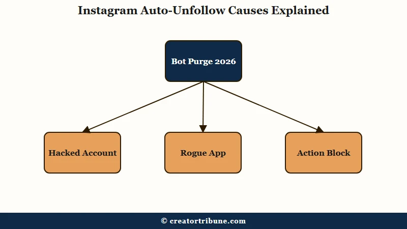 Three causes of Instagram auto-unfollowing