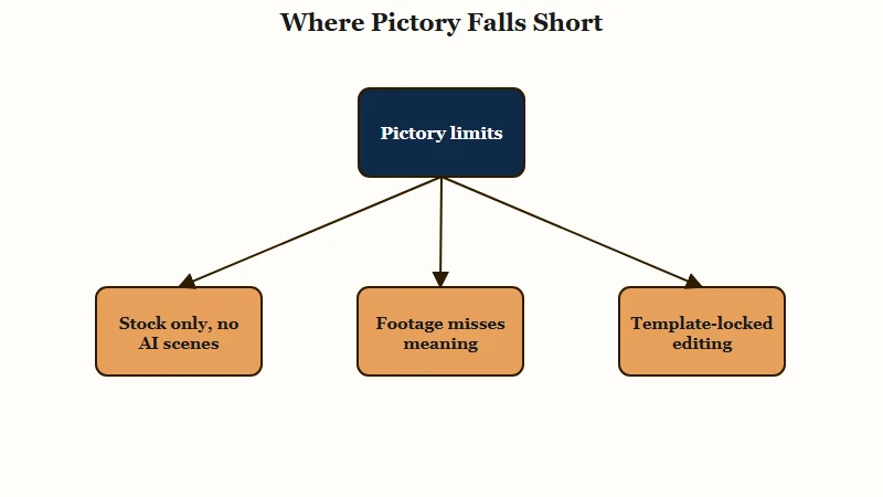 Where Pictory falls short for creators