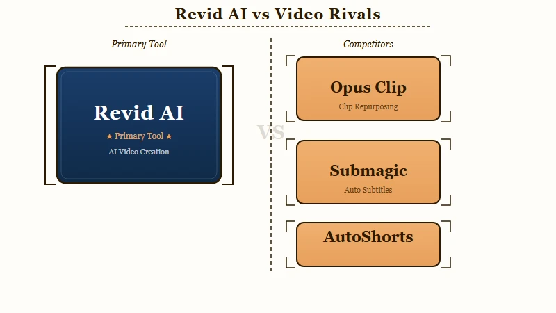 Revid AI versus Opus Clip Submagic AutoShorts