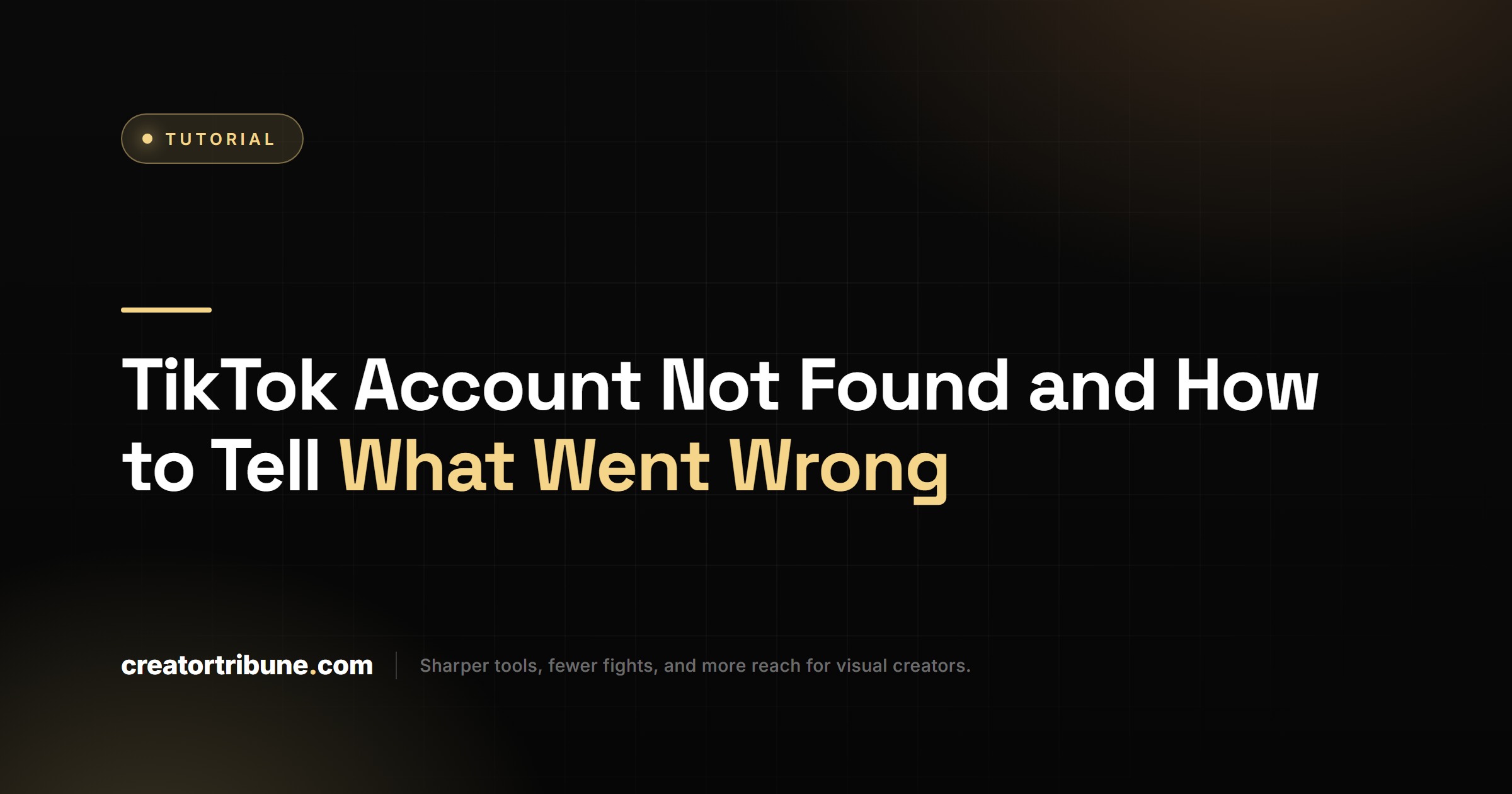 TikTok Account Not Found and How to Tell What Went Wrong