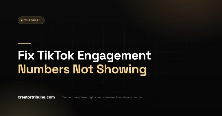 Fix TikTok Engagement Numbers Not Showing