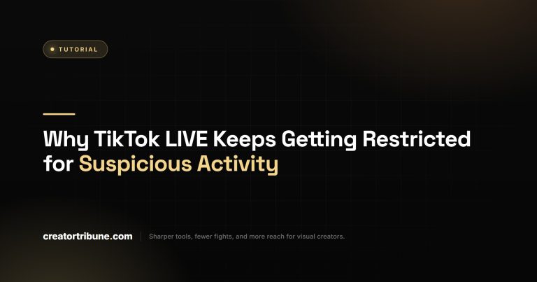 TikTok LIVE Restricted Suspicious Activity