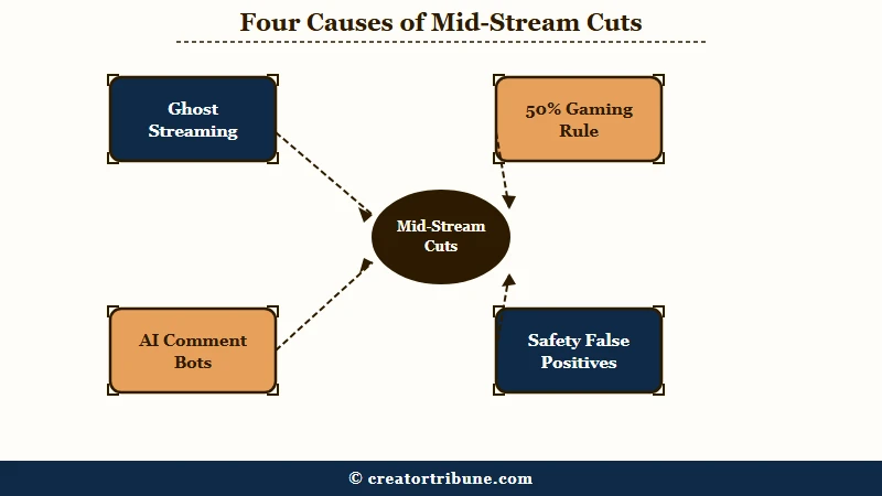 TikTok LIVE mid-stream cut triggers