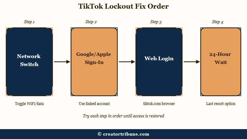 Step order to fix TikTok maximum attempts lockout