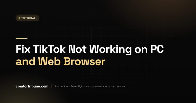 Fix TikTok Not Working on PC and Web Browser