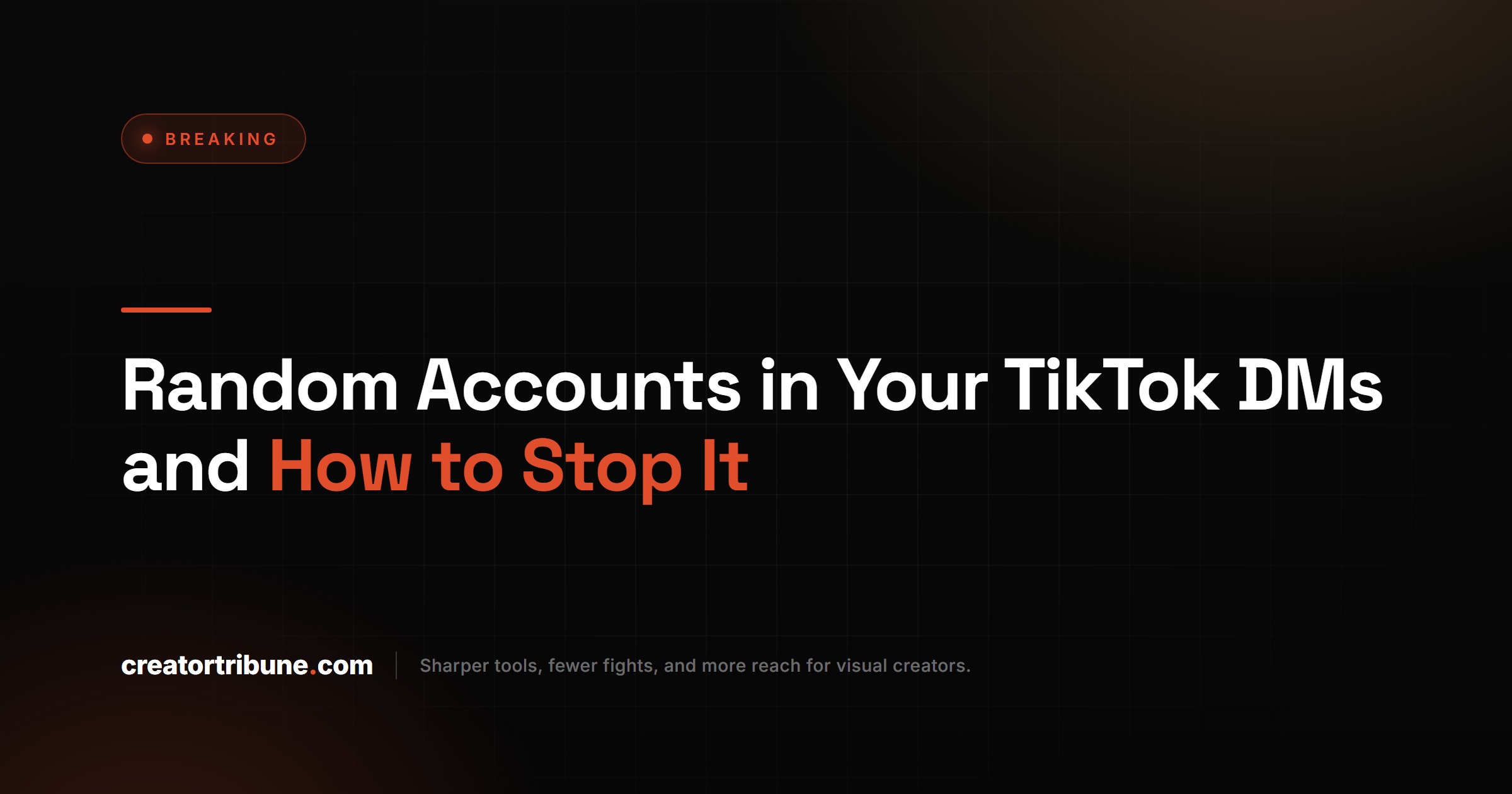 Random Accounts in Your TikTok DMs and How to Stop It