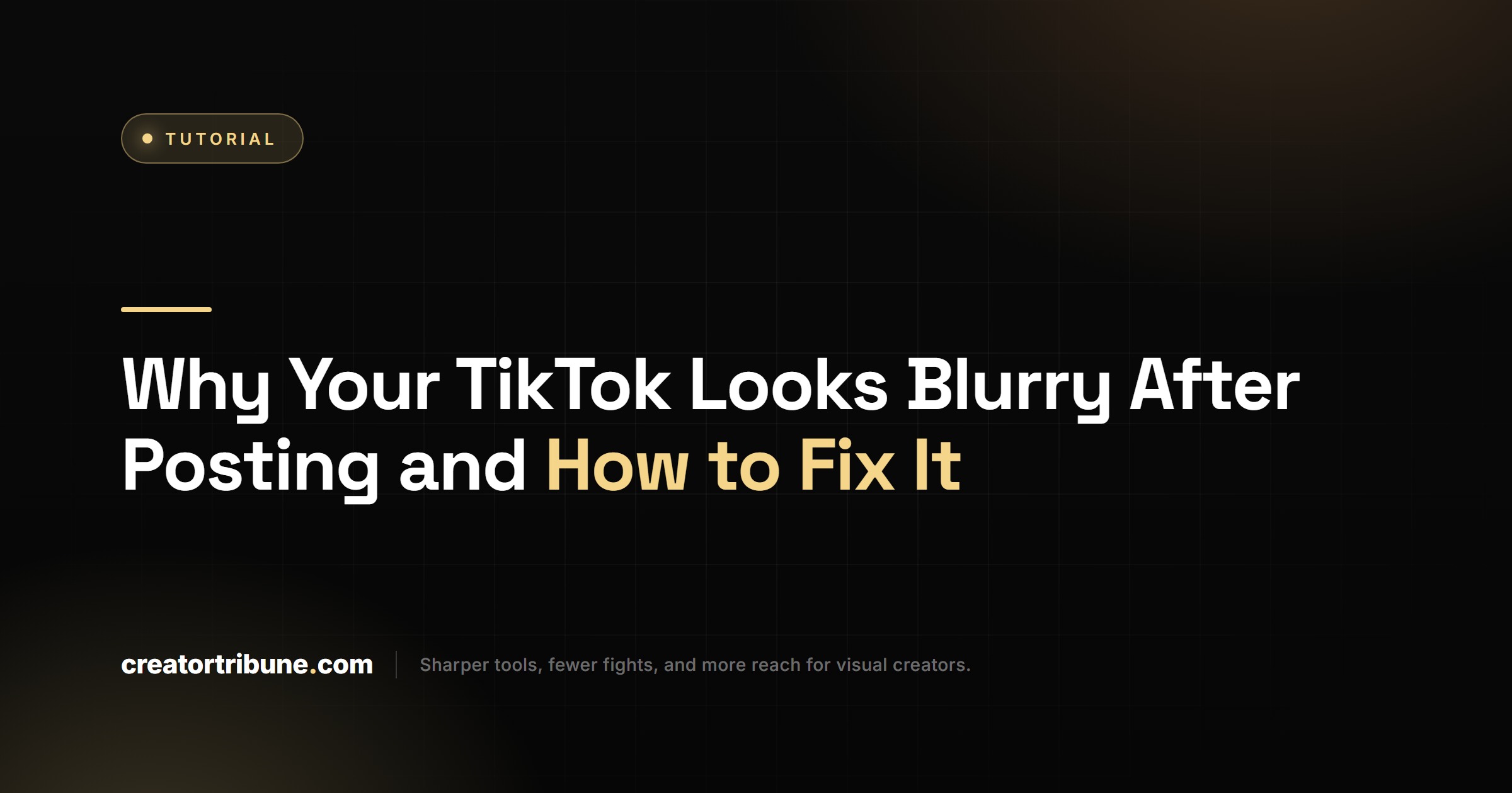 TikTok Video Blurry After Posting Fix