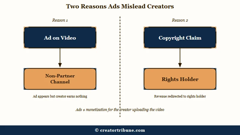 Why ads do not prove a channel is monetized