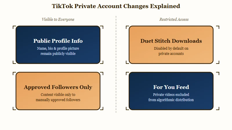 Public versus private TikTok account visibility