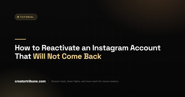 How to Reactivate an Instagram Account That Will Not Come Back