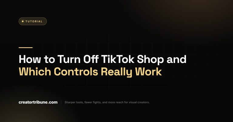 How to Turn Off TikTok Shop