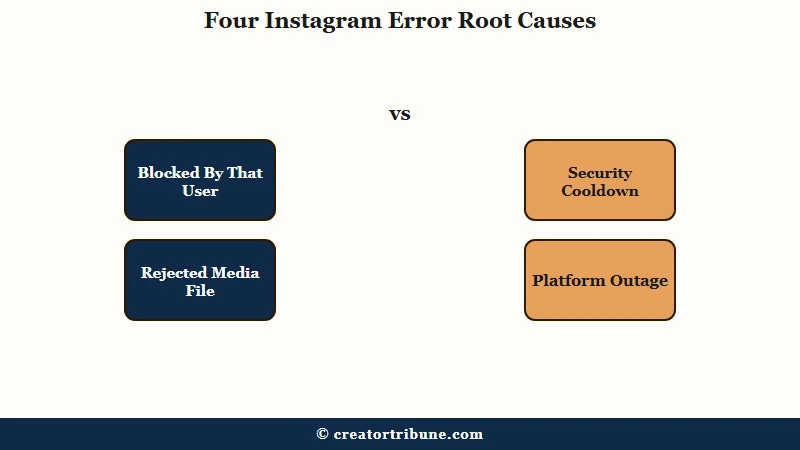 Four diagnostic outcomes for the Instagram error