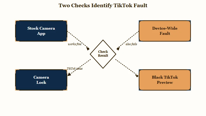 Two tests that separate TikTok camera failure causes