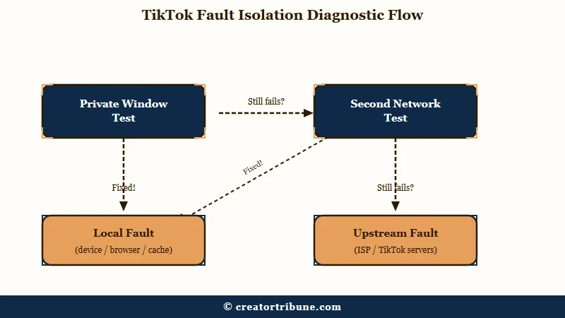 Two tests separating local faults from server outages