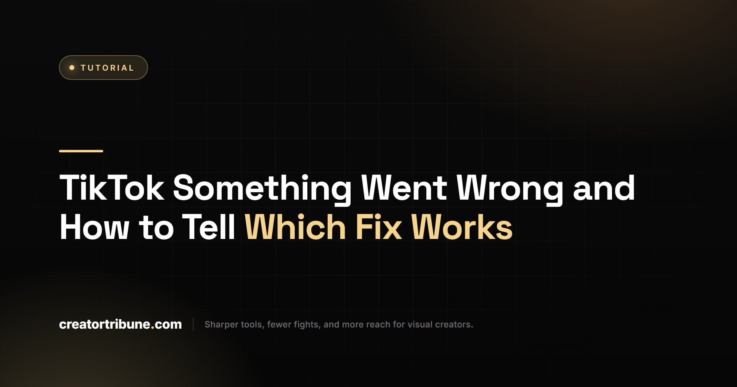 TikTok Something Went Wrong and How to Tell Which Fix Works