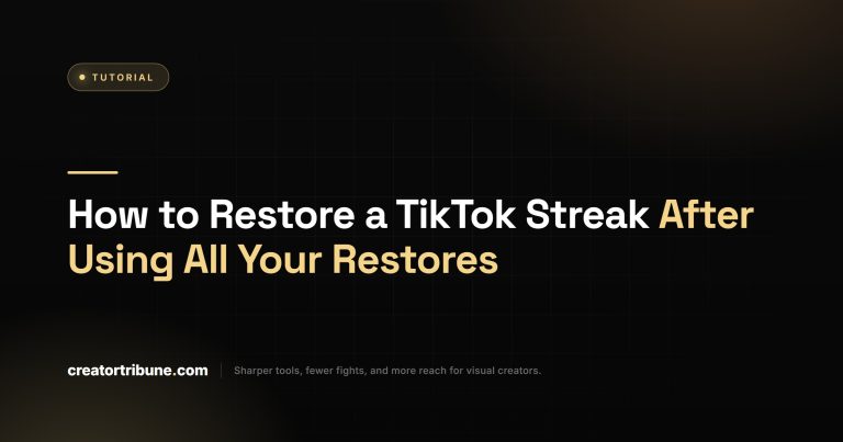 How to Restore a TikTok Streak After Using All Your Restores