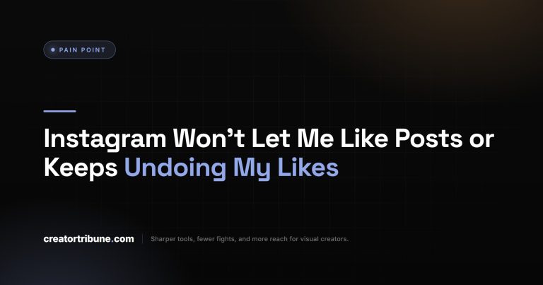 Instagram Won't Let Me Like Posts or Keeps Undoing My Likes