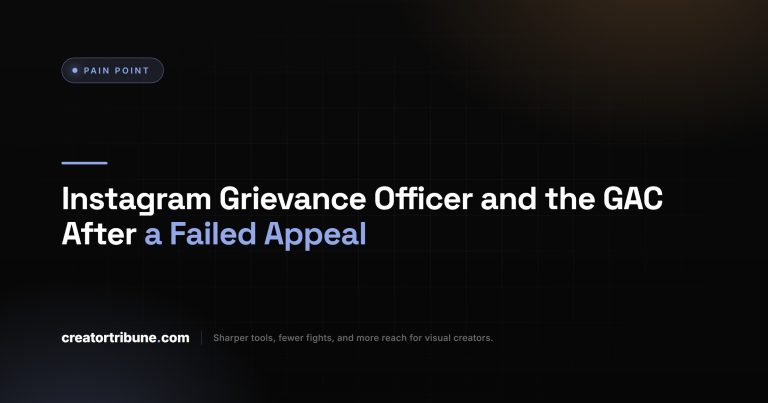 Instagram Grievance Officer and the GAC After a Failed Appeal